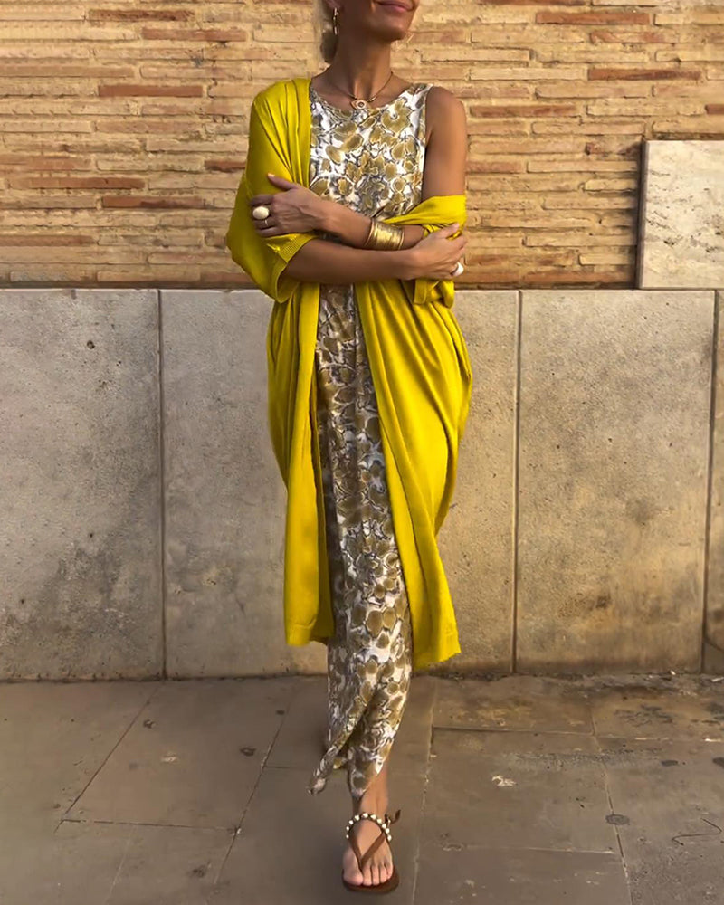 Léonie™ | Ensemble Bohème avec Kimono Drapé