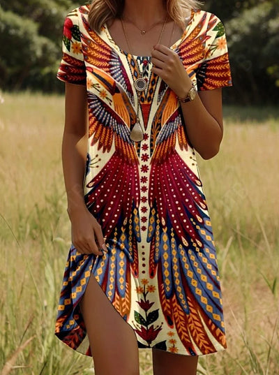 Félicie™ | Robe Courte Imprimée Tendance