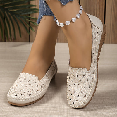 Clarisse™ | Mocassins ajourés en cuir souple