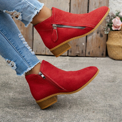 Maelis™ | Bottines à talon bas avec fermeture éclair