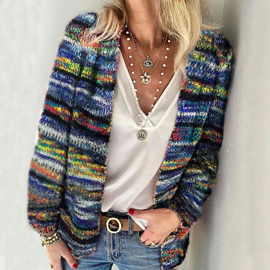Isaline™ | Gilet en maille multicolore