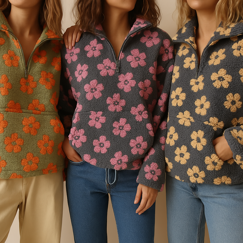 Hédrine™ | Pull Douillet à Motifs Floraux