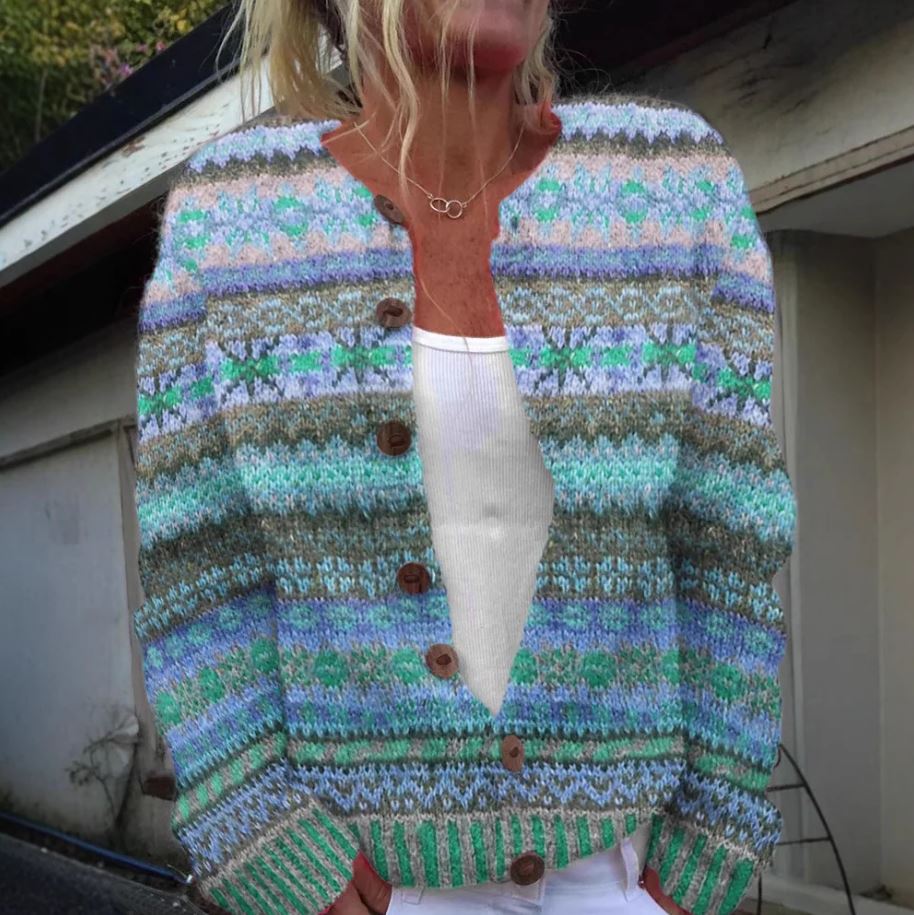 Célestine™ | Gilet en maille à motifs nordiques