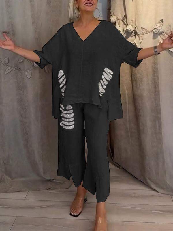 Althéa™ | Ensemble Décontracté en Broderies Ajournées