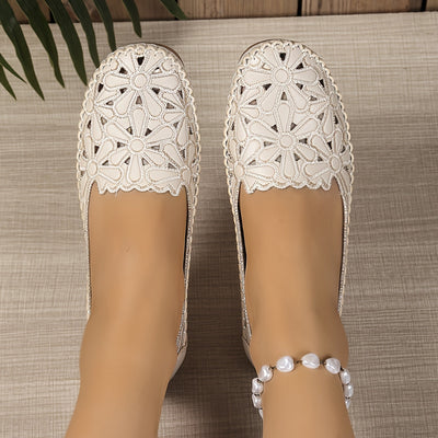 Clarisse™ | Mocassins ajourés en cuir souple