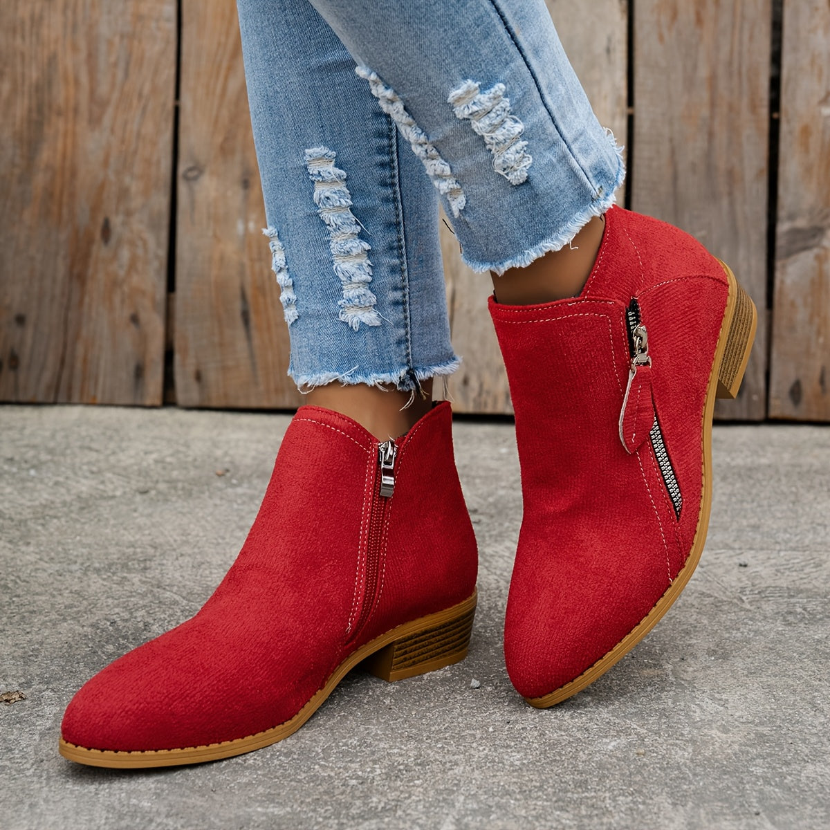 Maelis™ | Bottines à talon bas avec fermeture éclair