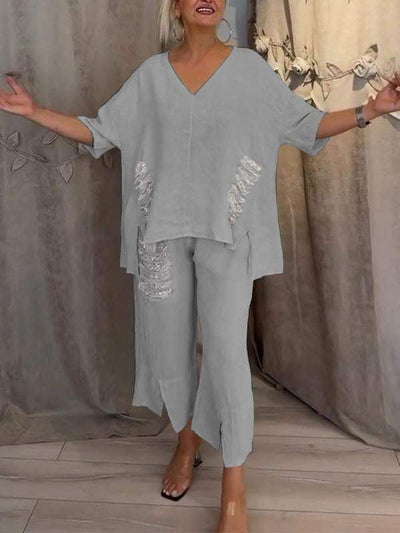 Althéa™ | Ensemble Décontracté en Broderies Ajournées