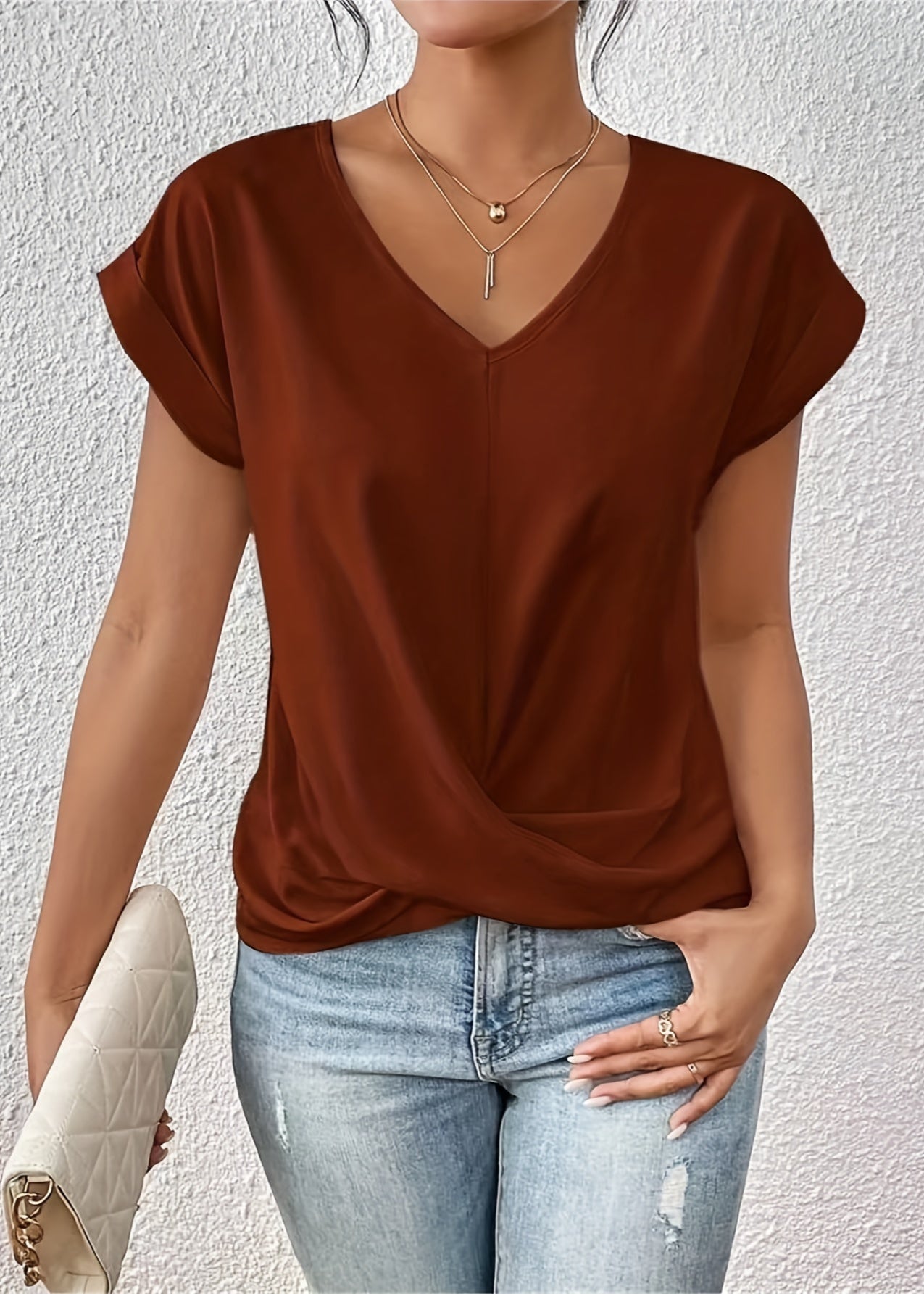 Élora™ | T-shirt décontracté avec encolure cœur