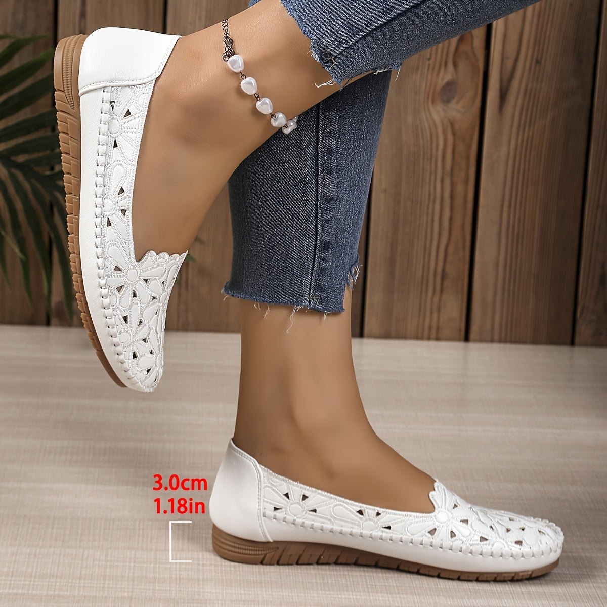 Clarisse™ | Mocassins ajourés en cuir souple