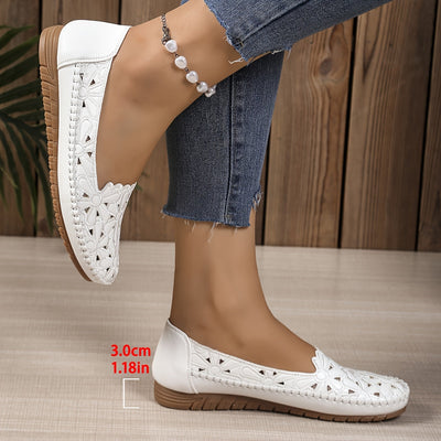 Clarisse™ | Mocassins ajourés en cuir souple
