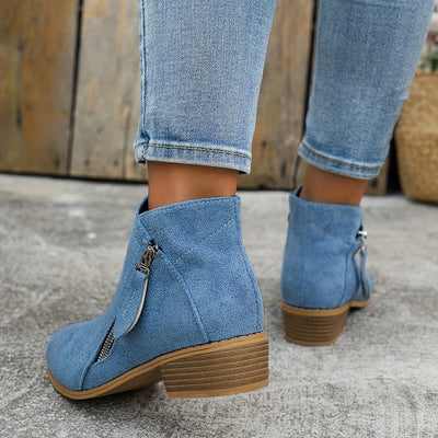 Maelis™ | Bottines à talon bas avec fermeture éclair