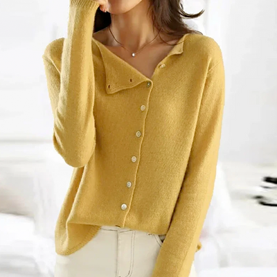 Floriane™ | Pull élégant à boutons asymétriques