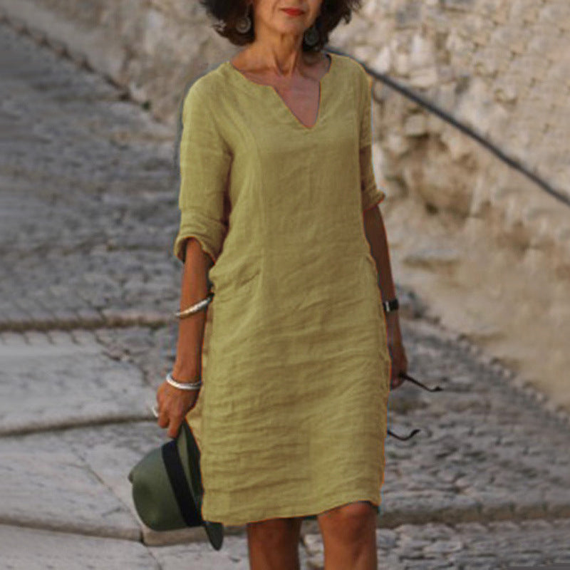 Beth | Robe décontractée à encolure en V