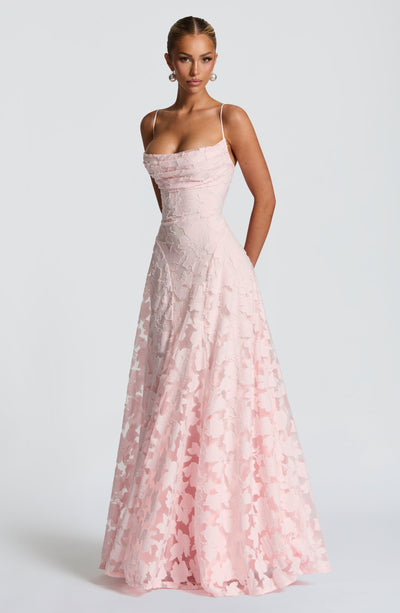 Isaline™ | Robe longue corset en dentelle