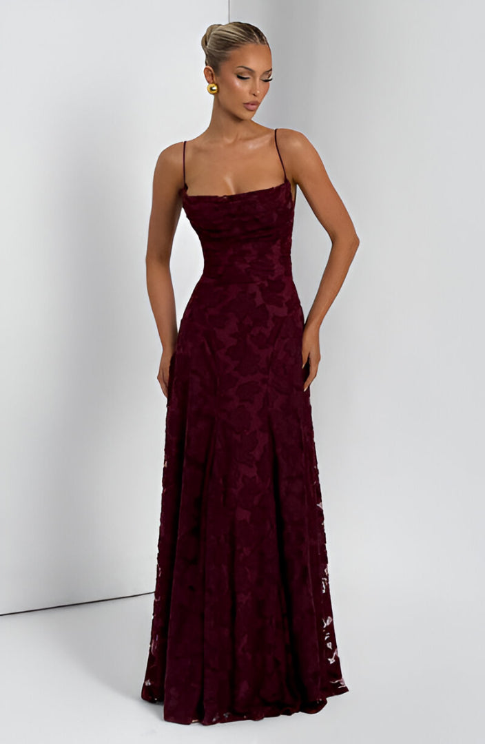 Isaline™ | Robe longue corset en dentelle