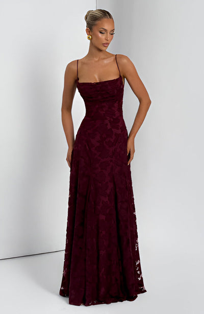Isaline™ | Robe longue corset en dentelle