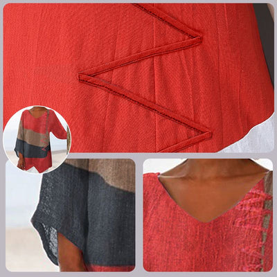 Célestine™ | Blouse Asymétrique Color Block