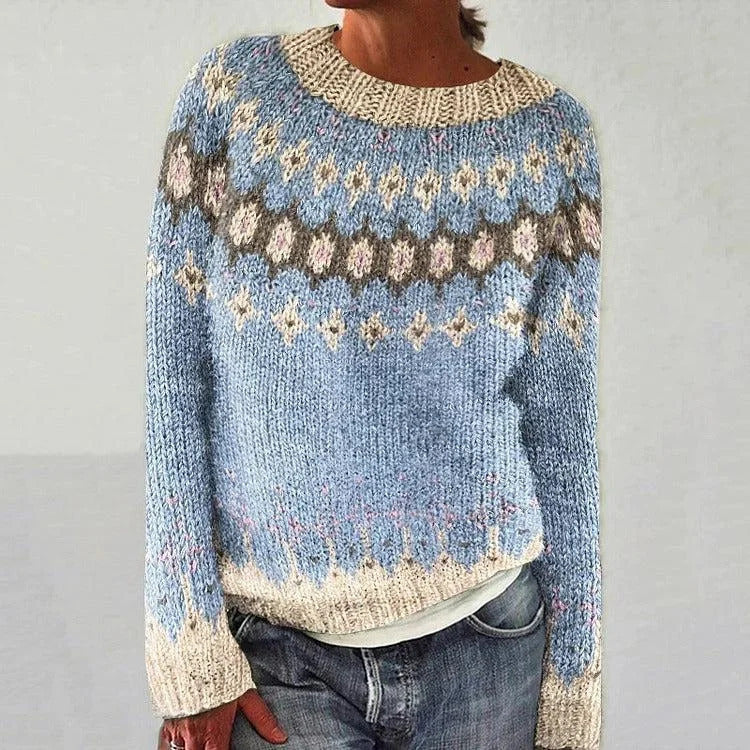 Mélina™ | Pull tricot à motif nordique