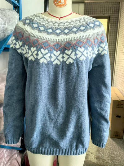 Mélina™ | Pull tricot à motif nordique