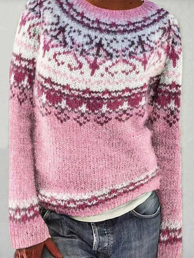 Mélina™ | Pull tricot à motif nordique