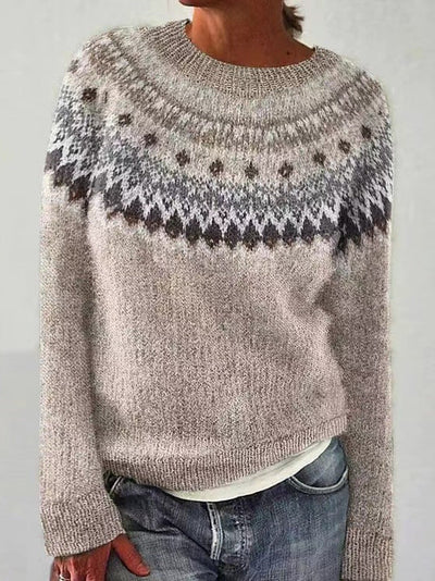 Mélina™ | Pull tricot à motif nordique