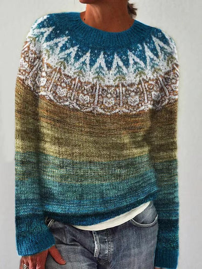 Mélina™ | Pull tricot à motif nordique