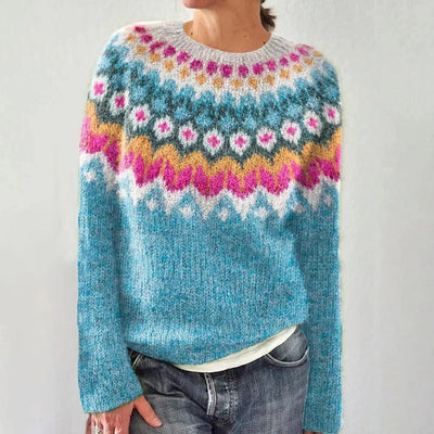 Mélina™ | Pull tricot à motif nordique