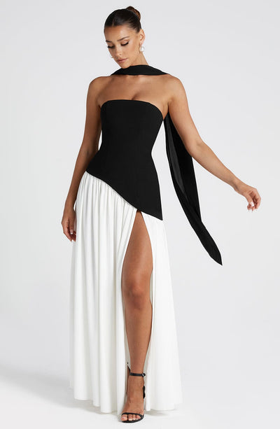 Brune™ | Robe de soirée fendue à bustier