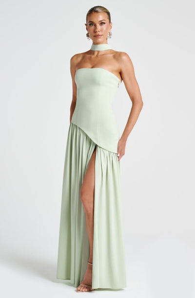 Brune™ | Robe de soirée fendue à bustier