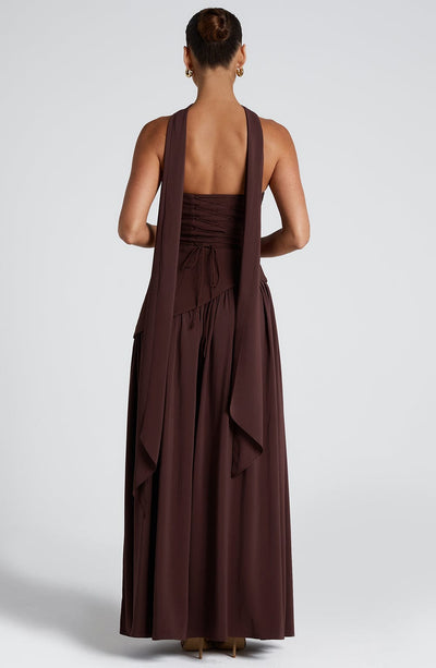 Brune™ | Robe de soirée fendue à bustier