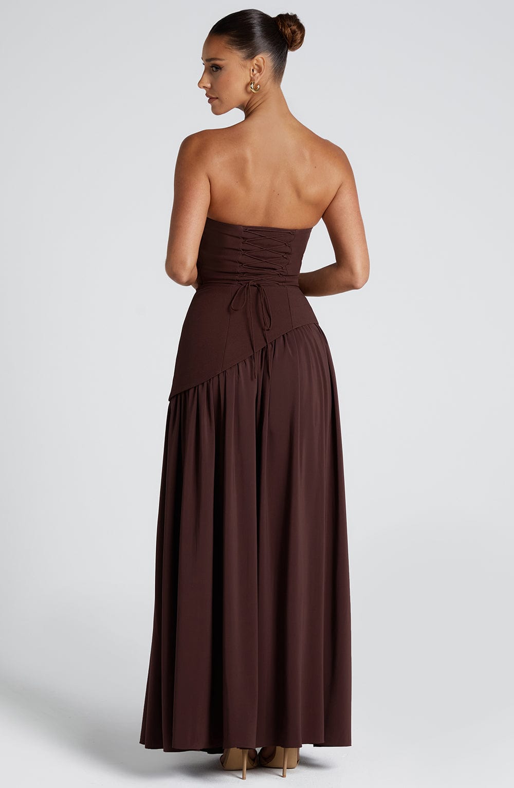 Brune™ | Robe de soirée fendue à bustier