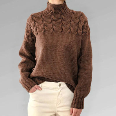 Ophélia™ | Pull Col Montant Texturé