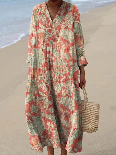 Tiphène | Robe fleurie vintage en coton doux