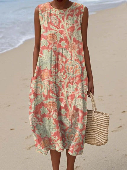 Tiphène | Robe fleurie vintage en coton doux